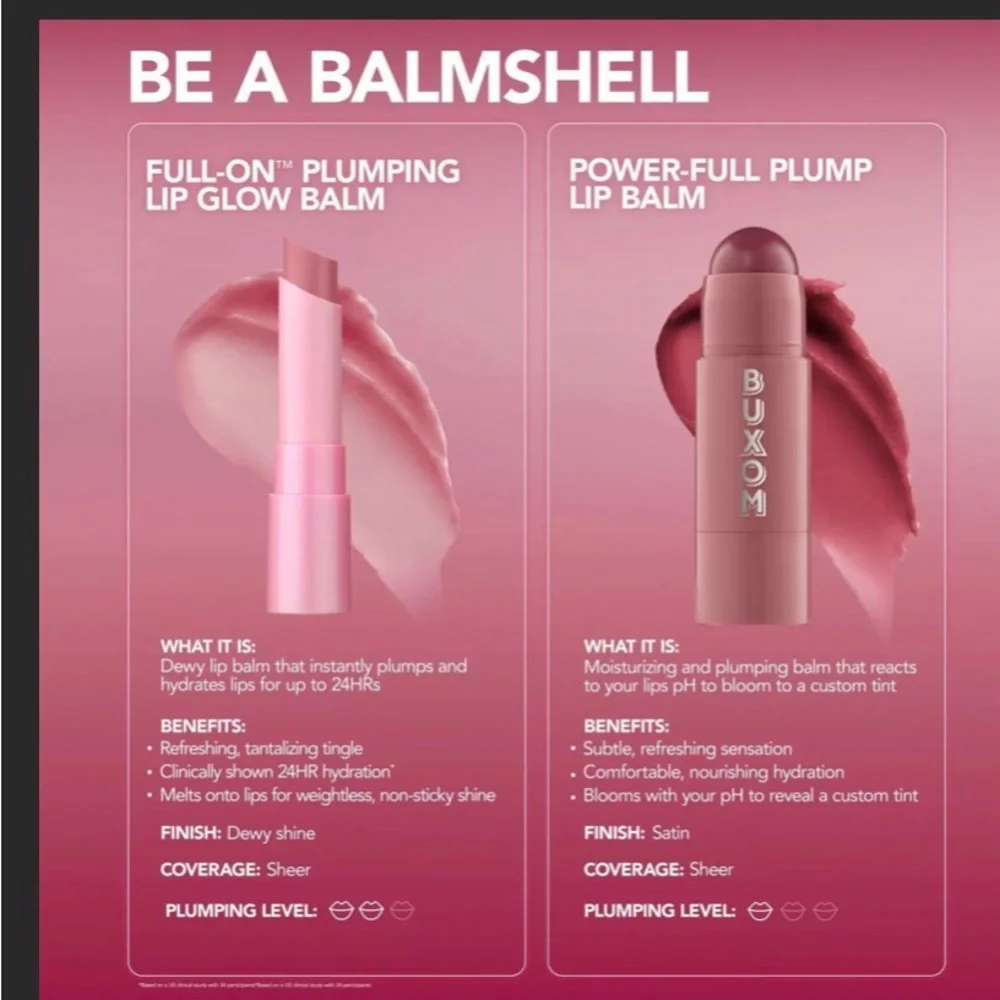 Buxom Peach Smoothie plump glow Lip Balm